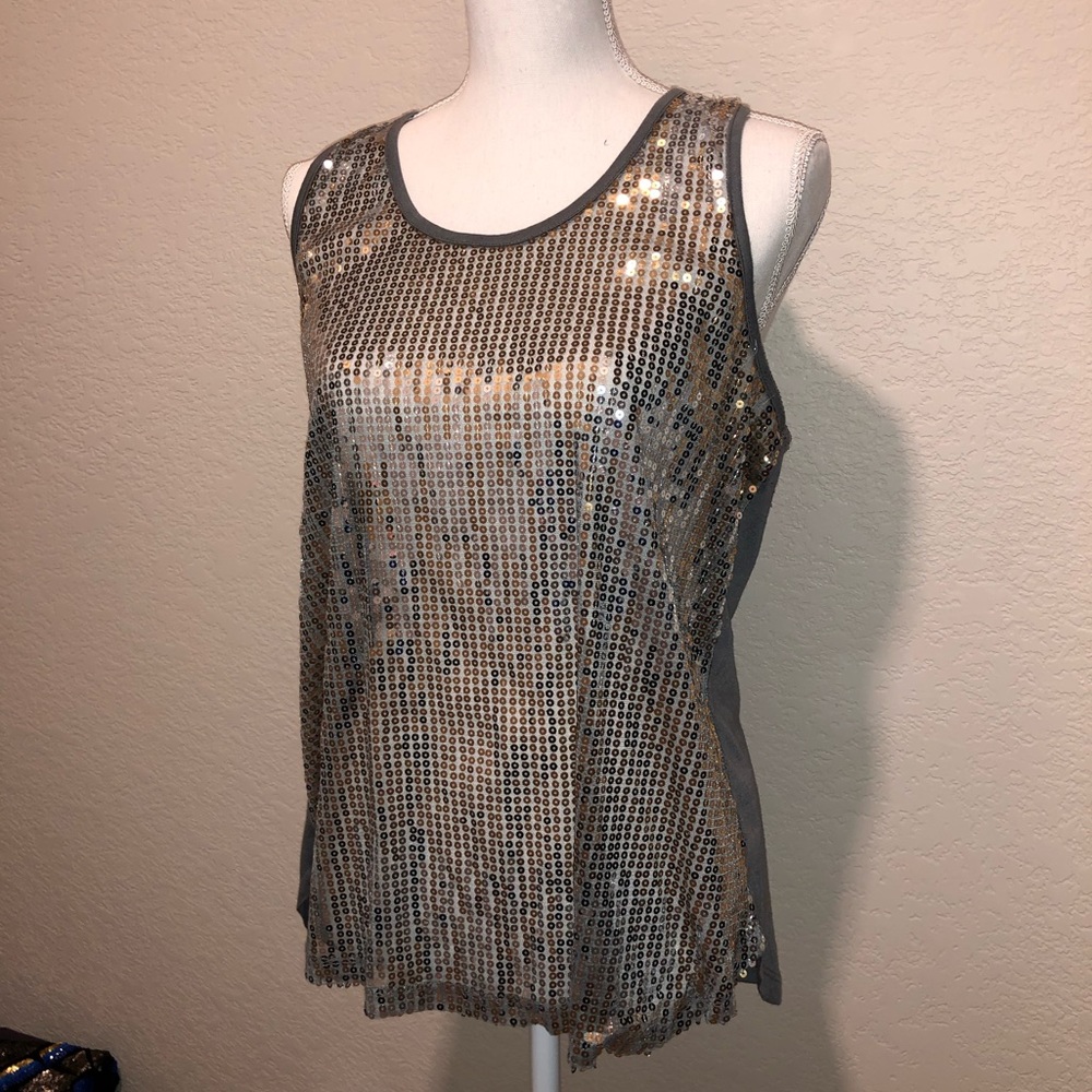 Xhilaration Gray Sequin Tank